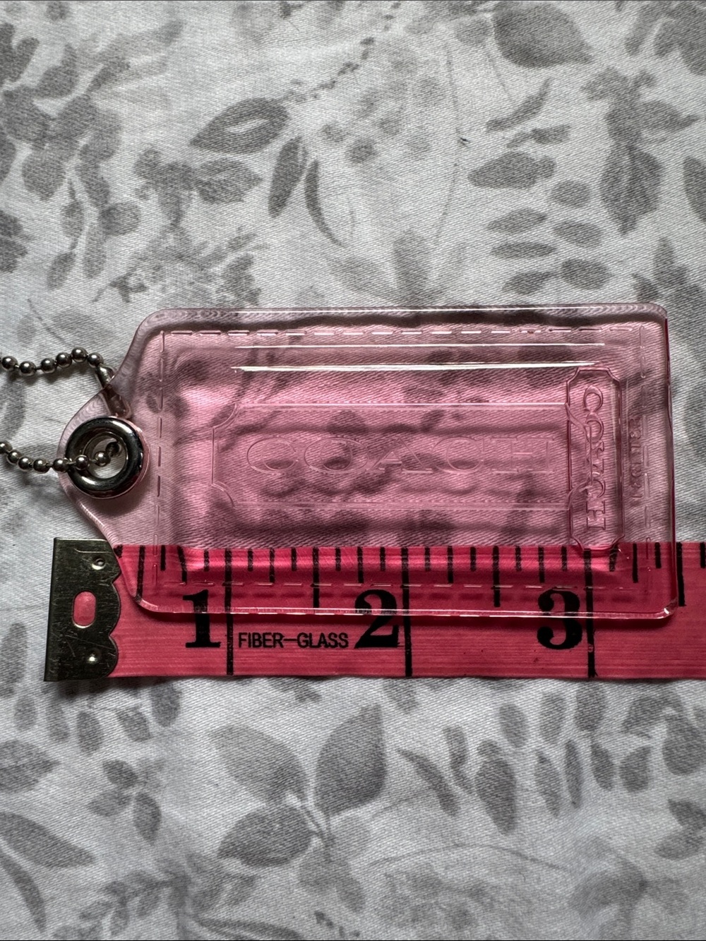 Coach Pink Translucent hangtag